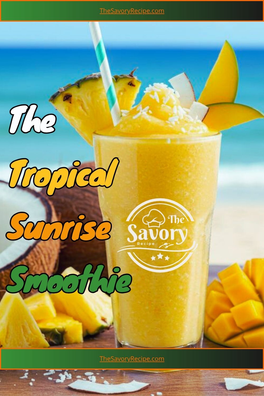 Tropical Sunrise Smoothie: Creamy + Immune-Boosting All In 1